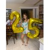 Number Balloon Big 40 Inch Gold Birthday Decorations, Number 2 Balloon Birthday Party Decorations for Party Supplies, Graduations