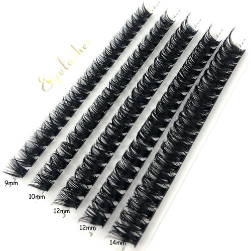 AMSDCN DIY Eyelash Extension Kit Individual Lashes Cluster D Curl, 9-16mm 60D/80D/100D Mix Lash Clusters with Lash Bond and Seal and Lash Applicator Tool (100pcs-60D-0.07MM-MIX)