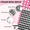 DEFSAP False Eyelashes,120pcs Individual Eyelash Clusters False Eyelash Extensions Natural Look Reusable Adhesive Black Ultra Thin Band DIY Eyelash Extensions (14mm)