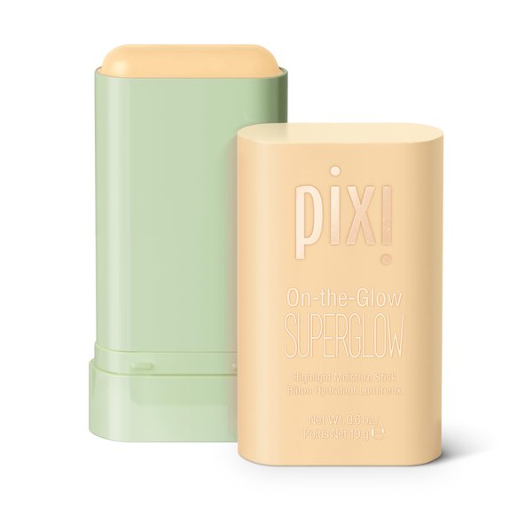 Pixi On-the-Glow SuperGlow - GlidedGold, Hydrating Gel-Cream Highlighter with Ginseng, Aloe Vera & Fruit Extracts, For Cheeks & Brow Bones, 19g / 0.6oz, Paraben-Free, Luminous Natural Highlight