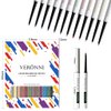 VERONNI 12 Pcs Waterproof Eyeliner Pencil Set, Long-lasting Eyeline Pen Kit, Retractable Eye Pencil Matte Soft Easy Wear High Pigment Eye Shadow Pen Lasting Shiny Eye Makeup (12 pcs)