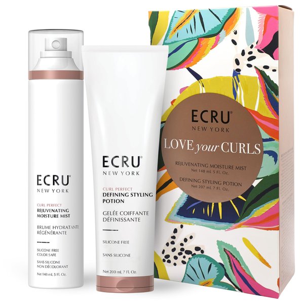 ECRU New York LOVE your CURLS Holiday Gift Set, Hair Care 2 Piece Gift Sets, Curly Hair Product Duo