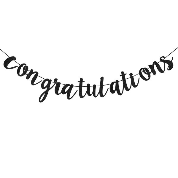 Congratulations Banner Black, Congratulations Graduate Banner Congratulations Banner Graduation 2024 Congratulations Graduation Party Decorations for Black College Graduation Party Decorations 2024