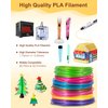 24 Colors 3D Pen PLA Filament Refills, 1.75mm Premium Printing Filament for 3D Printer/3D Pen, Each Color 10 Feet, Total 240 feet, with 2 Finger Caps by Vomika (24)