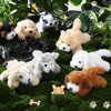 Sumind 8 Pieces Plush Dogs 5 Inch Stuffed Animals Bulk Assorted Cute Stuffed Dogs Small Animal Plush Toys for Girls Boys Graduation Valentine School Classroom Party Supplies Favors(Long Hair Dog)