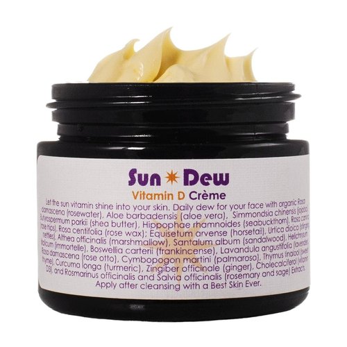 LIVING LIBATIONS - Organic Sun Dew Transdermal Vitamin D Crème | Natural, Wildcrafted, Vegan Clean Beauty (0.5 oz | 15 ml)