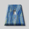 SnazzySwitch Blue Wave Decorative Light Switch Cover - Single Toggle Wall Plate