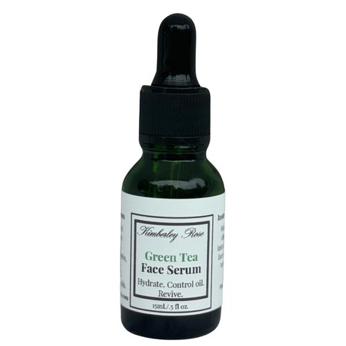 Green Tea Face Serum for Anti-Aging, Dry Skin, Antioxidant with Grapeseed Oil, Natural Green Tea Infusion, No Water, Silicones or Alcohol