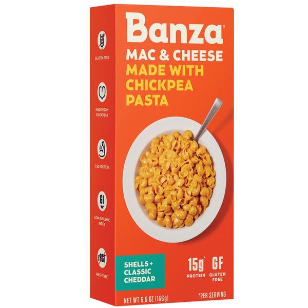 Banza, Chickpea Shell Mac & Aged Cheddar Cheese, 5.5 Ounce