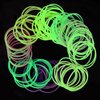 Senkary 120 Pieces Silicone Jelly Bracelets Rainbow Glow Neon Stretchable 80s Bracelets Bands Hair Ties for Party Favors, Adults, Women (10 Colors)