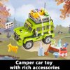 City Camper Car Building Sets, Holiday Camper Van Building Block, Compatible with Lego City Sets Van Model Building Toys, Idea for Boys and Girls Age 6 7 8 9 10 11 12 13 14 (297 Pcs)