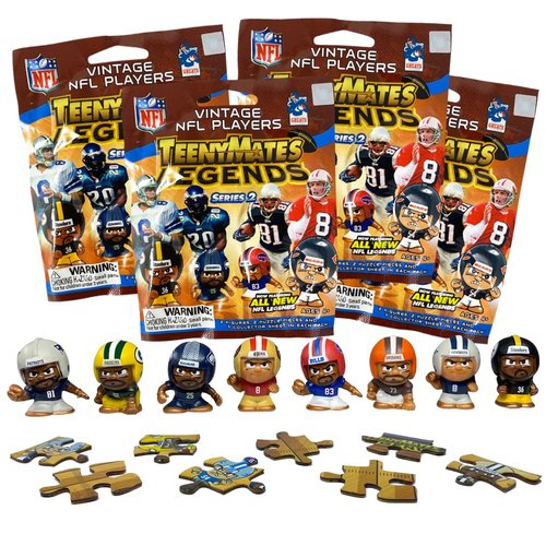 Teenymates Party Animal Legends 2023 NFL Series 2 Figures Blind Bags Gift Set Party Bundle - 4 Pack