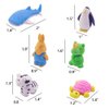 3 otters 50PCS Animal Pencil Erasers, Desk Pets for Kids Classroom, Cute Erasers Back to School Supplies for Kids, Party Favors
