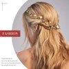BARTOSI Rhinestone Star Hair Pins Gold Star Hair Clips Crystal Bridal Hair Barrettes Bride Wedding Hair Accessories for Women and Girls (Pack of 4)