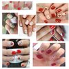 Fruits Nail Art Stickers 3D Self-Adhesive Nail Decals, Cherry Lemon Peach Strawberry Nail Sticker Decoration, Laser Glitter Nail Design for Women Girls Manicure Tips Nails Decal (8 Sheets)