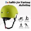 Kids Bike Helmet, Adjustable and Multi-Sport, from Toddler to Youth, 3 Sizes (Green)