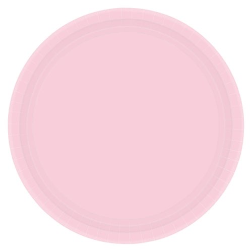 Blush Pink Disposable Round Paper Plates, 10 1/4"- 20 pcs.