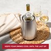 Vacu Vin Active Cooler Wine Elegant - Reusable Wine Bottle Cooler - Stainless Steel - Wine Cooler For Standard Size Bottles - Insulated Wine Bottle Chiller to Keep Wine Cold