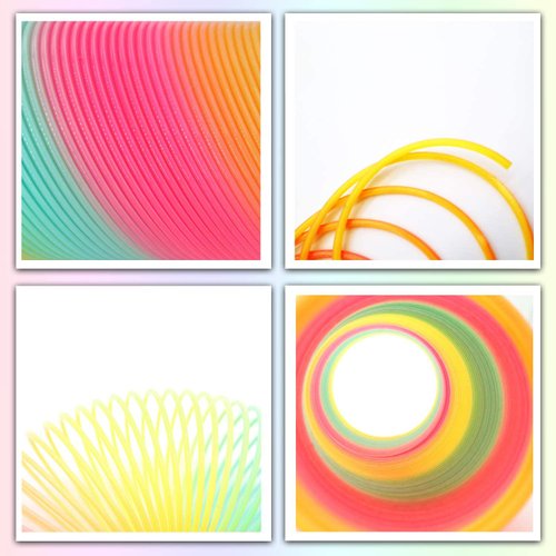 Jumbo Rainbow Coil Spring Toy,Magic Plastic Colored Coil Spring Classic Novelty Toy - Great Gift for Boys, Girls, Fun Birthday Party Favor, Novelty Gift - 4 x4 inch