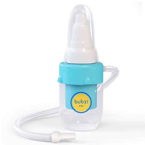 Bubzi Co Quick-Relief Baby Nasal Aspirator, Baby Nose Sucker for Baby, No Filters Required, Safe, BPA Free, Soft Tip Newborn Booger Sucker, Manual Nose Cleaner