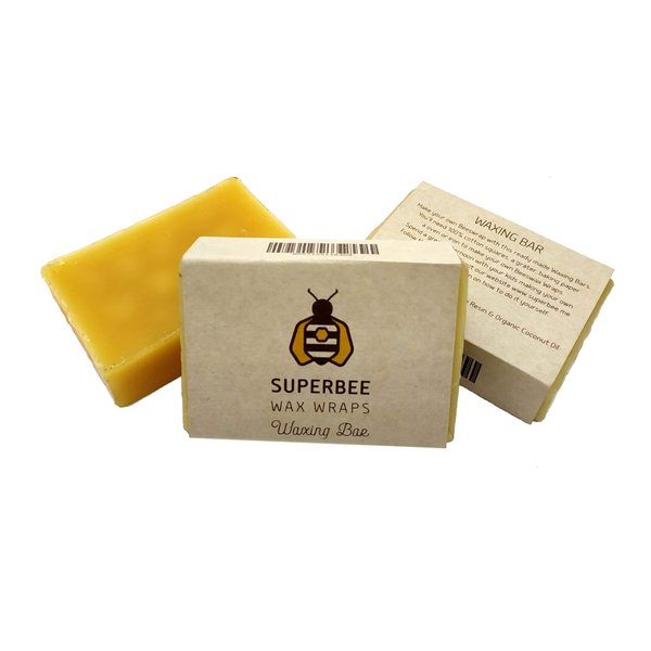 SuperBee Wax Wraps Beeswax for Wraps, with Tree Resin and Coconut Oil, SuperBee Beeswax Block, Mixture Bar Beeswax for DIY, Makes up to 10 Wraps, 75 Grams