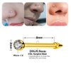 Silver Angel Nose Piercing Kit Gold Color 20G Nose Stud Disposable Self Ear Nose Piercing Gun Kit Safety Painless Body Piercing Kit Tool (4 Pack)