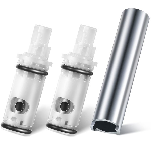 Enhon 3 Pcs Faucet Cartridge Replacement Kit Compatible with Moen 1224 1224B Cartridge Retainer Removal Tool/Moen 14272 for Double Handle Tub Shower, Faucet Cartridge Bathtub Valve Repair