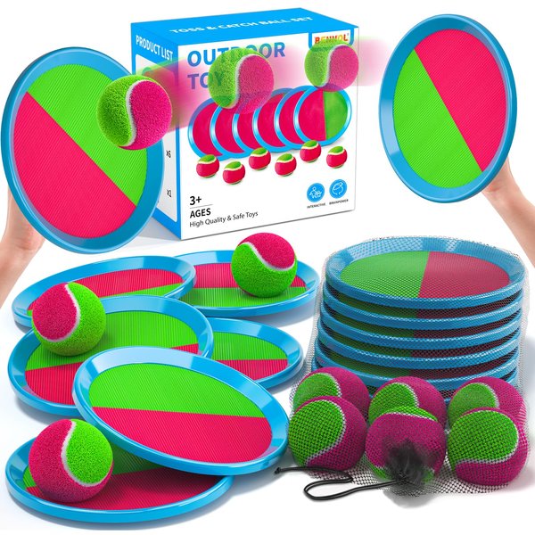 Bennol Toss and Catch Ball Game Outdoor Toys for Kids, Outdoor Outside Games Toys for Kids Ages 3 4 5 6 7 8 9 10, Yard Backyard Games Beach Toys Outside Games