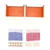 Veemoon 2 Pack Dollhouse Mini Bed Miniatures Bunk Bed Small Double Bed Dollhouse Stackable Bed Dollhouse Furniture Decoration Accessories DIY Doll House Room Decor