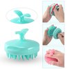 Hair Scalp Massager Shampoo Brush, Handheld Scalp Care Hair Brush with Soft Silicone, Shower Scalp Massager, Comfortable Head Scrubber for All Hair Types, Black&Green
