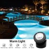 AVEKI Solar LED Landscape Spotlight,Waterproof 6 LEDs Pond Light Underwater Light Adjustable Lighting Angle,Security Lighting Dark Sensing Auto On/Off for Outdoor Garden Courtyard Lawn Fish Tank Pool
