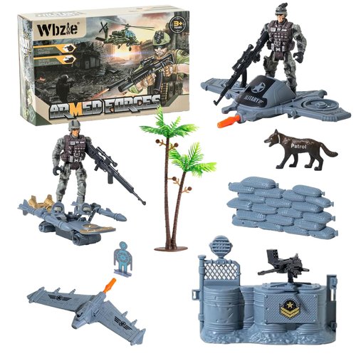 Wbzle Military Toy Set, Army Toys,Toy Soldiers Action Figures, Army Men Action Figures Play Set, 15PCS Soldier Toys with Military Weapons Accessories, Christmas Birthday Gift for Kids Boys Girls