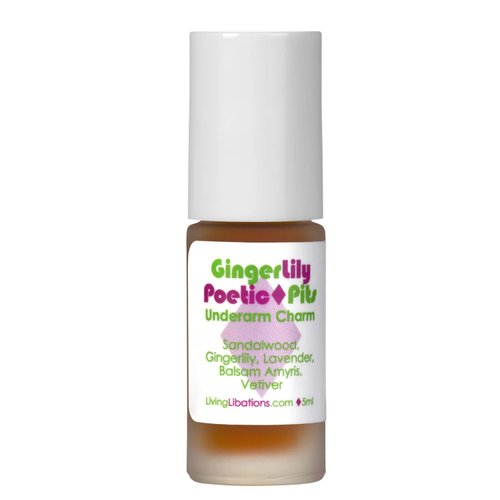 Living Libations - Organic Poetic Pits Roll-On Deodorant | Natural, Wildcrafted, Vegan Clean Beauty (GingerLily)