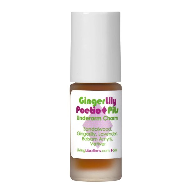 Living Libations - Organic Poetic Pits Roll-On Deodorant | Natural, Wildcrafted, Vegan Clean Beauty (GingerLily)