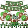 Football Themed Birthday Banner Sports Party Decorations Cake Toppers Hanging Streamers Set