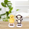 4 Pcs Window Sun Catcher Solar Powered Dancing Animal Swinging Animated Bobble Dancer Toy Car Decor, Solar Window Toys Flower Shark Monkey Chicken Portable Suncatchers(Random Flower Style)