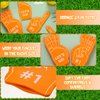 Sinmoe 24 Pcs Sports Fan Foam Finger Mini Foam Fingers Foam Hand Foam Finger 1 for Sports Themed Birthday Party Supplies Sport Events Baseball Basketball Soccer Team Gifts (Orange)