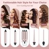 Waver Curling Iron Wand, LAYADO 5 in 1 Curling Iron Set, Curling Wand with 3 Barrel Curling Iron and 4 Interchangeable Ceramic Hair Wand 0.35"-1.25", Fast Heating Hair Curler in All Hair Type