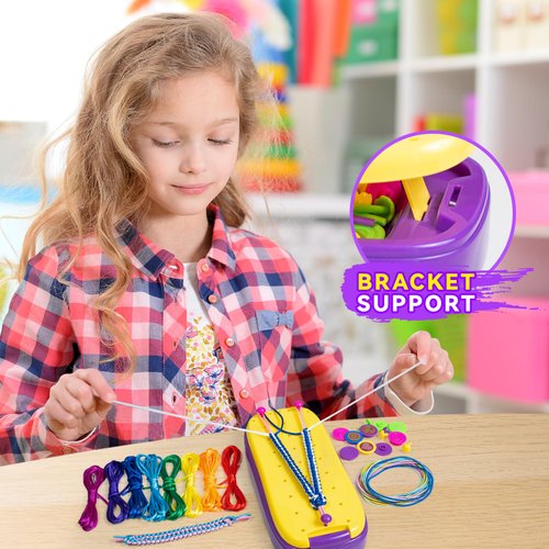 Simfunso Friendship Bracelet Making Kit for Girls, Gift for 7 8 9 10 11 12 Year Old Girls, Present for Teen Girl, Arts and Crafts Kit for Kids Ages 8, Birthday Gift Toys for 8-12 Years Old