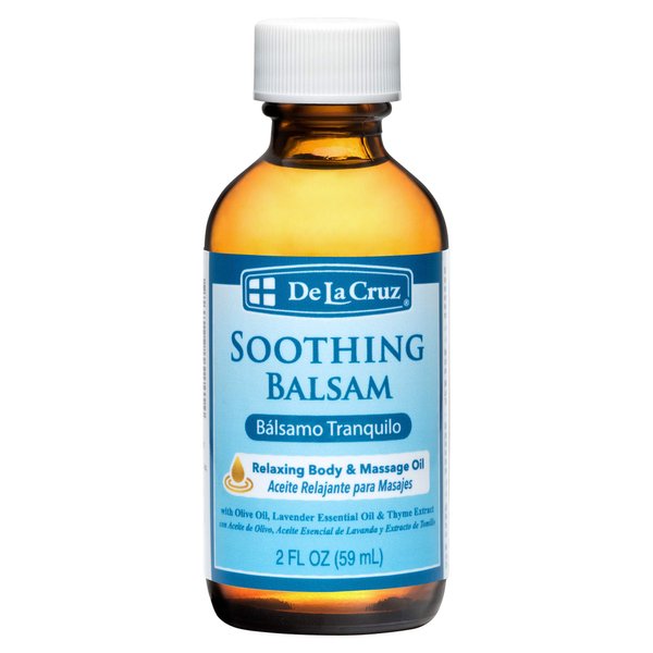 De La Cruz Soothing Balsam (Balsamo Tranquilo) Massage Oil - No Preservatives or Artificial Colors - Made in USA - 2 FL OZ