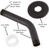 6 Inch Shower Arm And Flange - Solid Stainless Steel, Wall-Mounted For Fixed Shower Head & Handheld Showerhead Mounts - Aqua Elegante - Oil-Rubbed Bronze