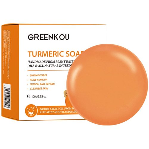 kastu Turmeric Plant Based Oil Soap Bar for Face & Body-Acne,Moisturizing,Softer Skin,Hypoallergenic Beauty Bar Sensitive Skin With Gentle Cleanser,Men Women