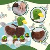 7 in 1 Mallard Duck Stuffed Animals Plush Duck Toys, Zipper Mommy Stuffed Duck Plush with 4 Baby Ducklings Toy and Eggs Duck Plushie for Kids Birthday Valentines Surprise Gifts Farm Party Decors