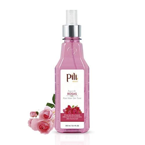 PILI Rose Water, Facial Toner for Sensitive Skin. Refreshes, Tones and moisturizes with The Softness of The Natural Extract of Roses and Glycerin. 8.4 oz