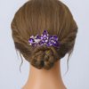 Bohend Rhinestone Hair Comb Crystal Hair Pieces Bridal Wedding Hair Accessories for Women and Girls (A-Purple)