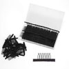 Wig Combs and Clips - 100 Pcs 7-Teeth Black Wig Accessories for Securing and Making Wigs