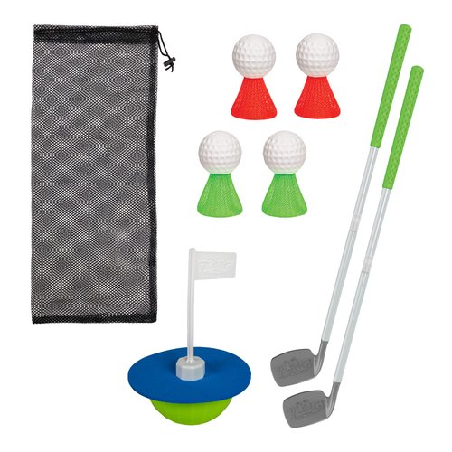 Zing Chip Shotz Backyard Kids Golf Set, Includes 2 Golf Clubs, 4 Balls, 1 Flag Target and 1 Carrying Bag, for Indoor and Outdoor Play