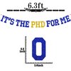 It's the PHD for Me Banner, Congrats PHD, Class of 2025 Doctor Master Graduation Party Decorations Supplies, Blue and Gold Glitter