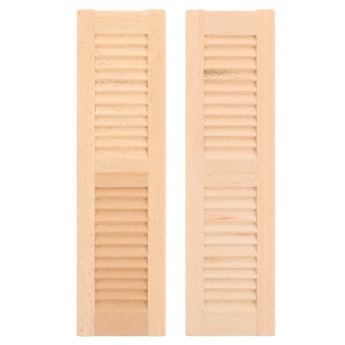 Healifty House Bookshelf 1:12 Scale Mini Window Shutter, Dollhouse Furniture Ornament, 2pcs Miniature Dollhouse Furniture for Dollhouse Living Room Miniature Window Frame