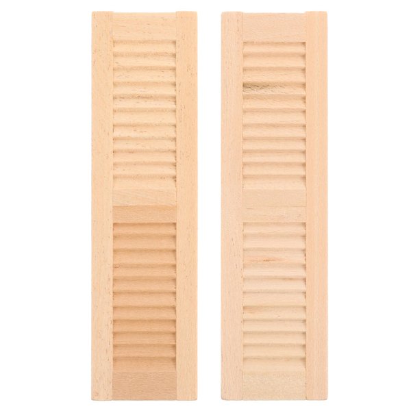 Healifty House Bookshelf 1:12 Scale Mini Window Shutter, Dollhouse Furniture Ornament, 2pcs Miniature Dollhouse Furniture for Dollhouse Living Room Miniature Window Frame